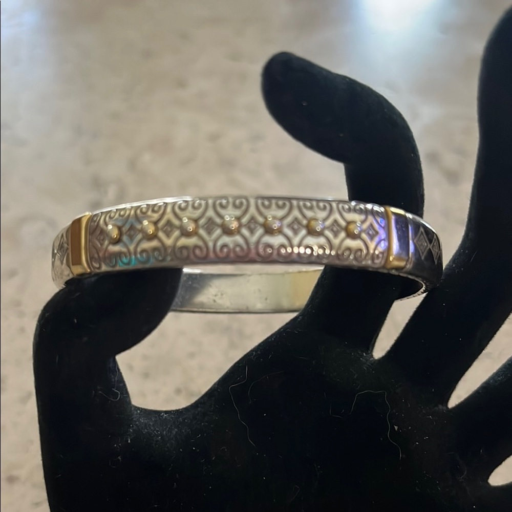 Brighton Silver and Gold Bangle Bracelet